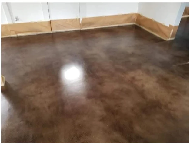 Stained concrete project 2 completed in Austin